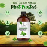 TRATAK ORGANICS Menta Piperita para cabello y cuero cabelludo, aroma refrescante.