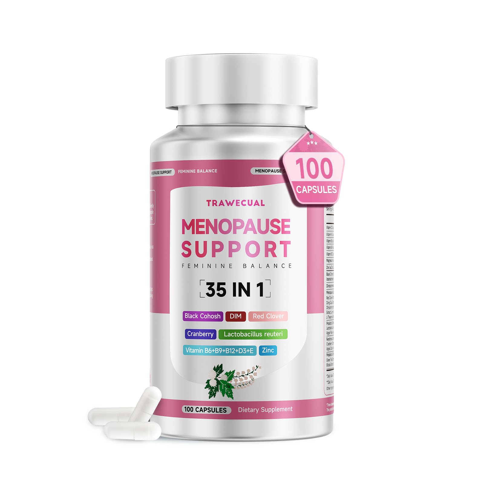 Trawecual botella menopausia: suplemento para el bienestar diario.