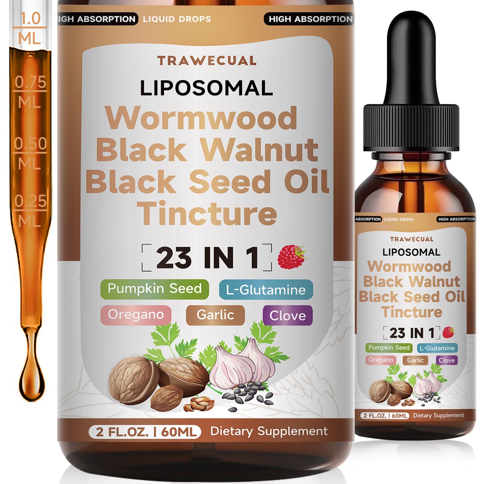 Gotas Trawecual para desintoxicación intestinal, apoyo suave al bienestar digestivo diario.