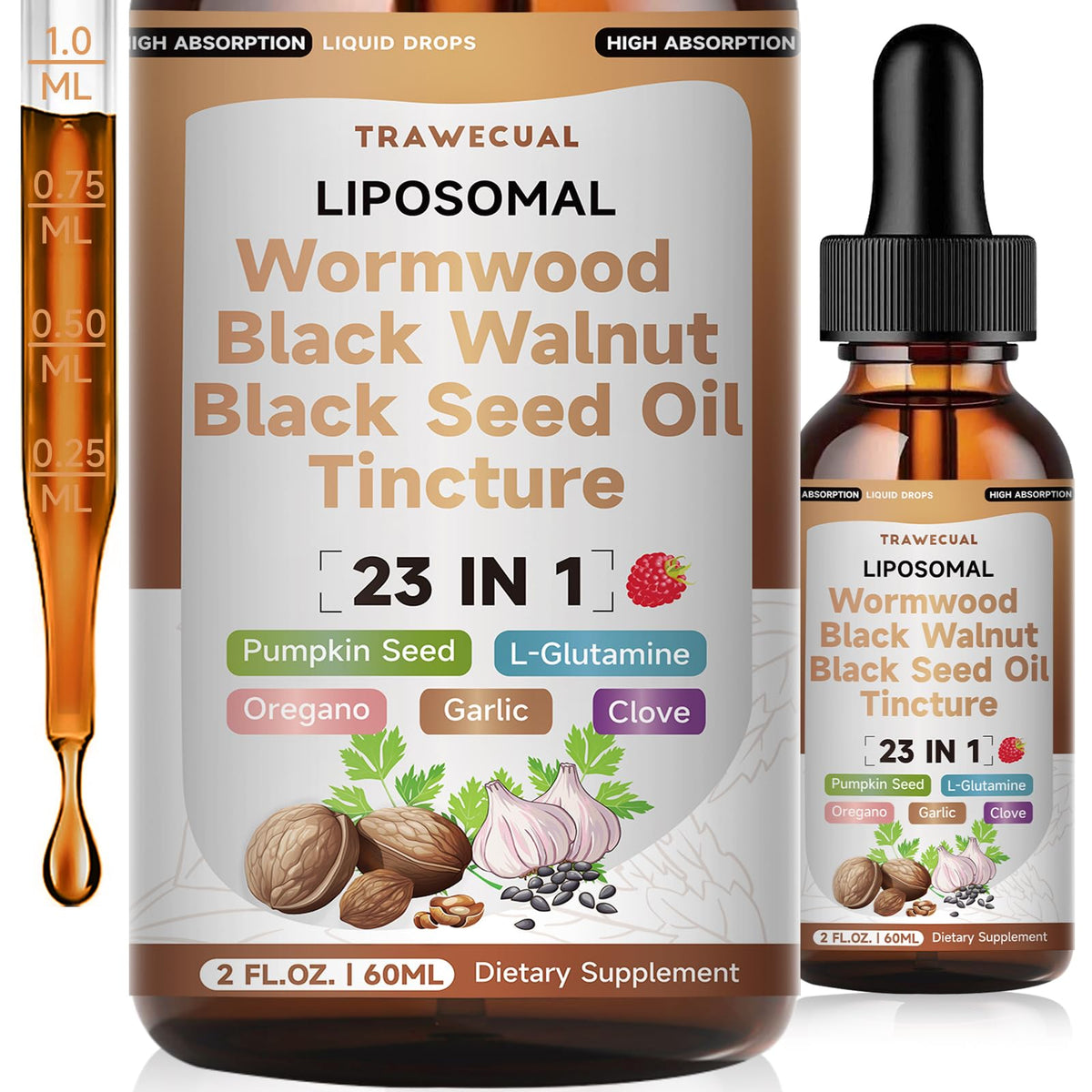 Gotas Trawecual para desintoxicación intestinal, apoyo suave al bienestar digestivo diario.