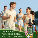 Trawecual hojas y fruta de soursop en la mezcla aromática