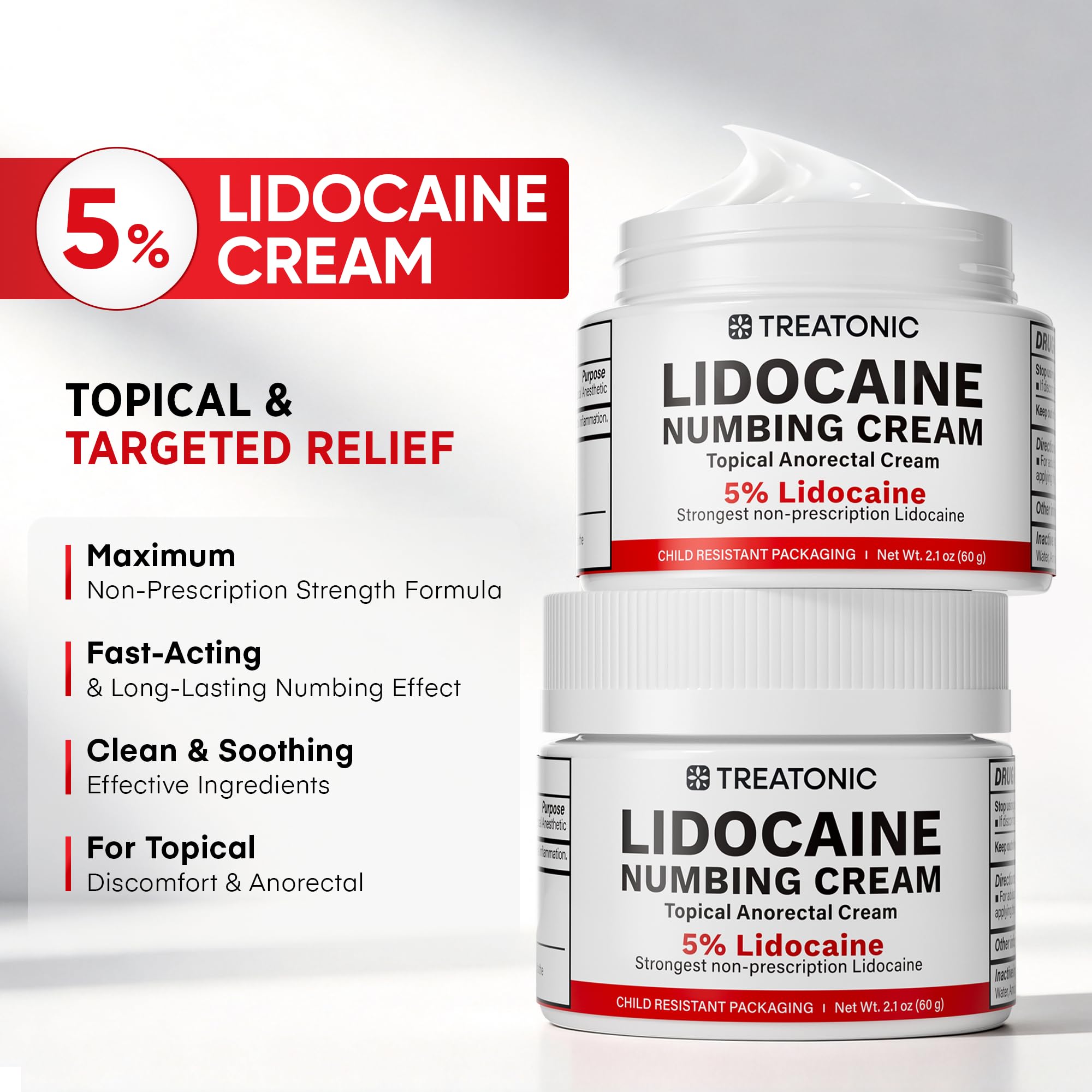 Aplicación suave de Tratonic lidocaína sobre la piel de forma cómoda.