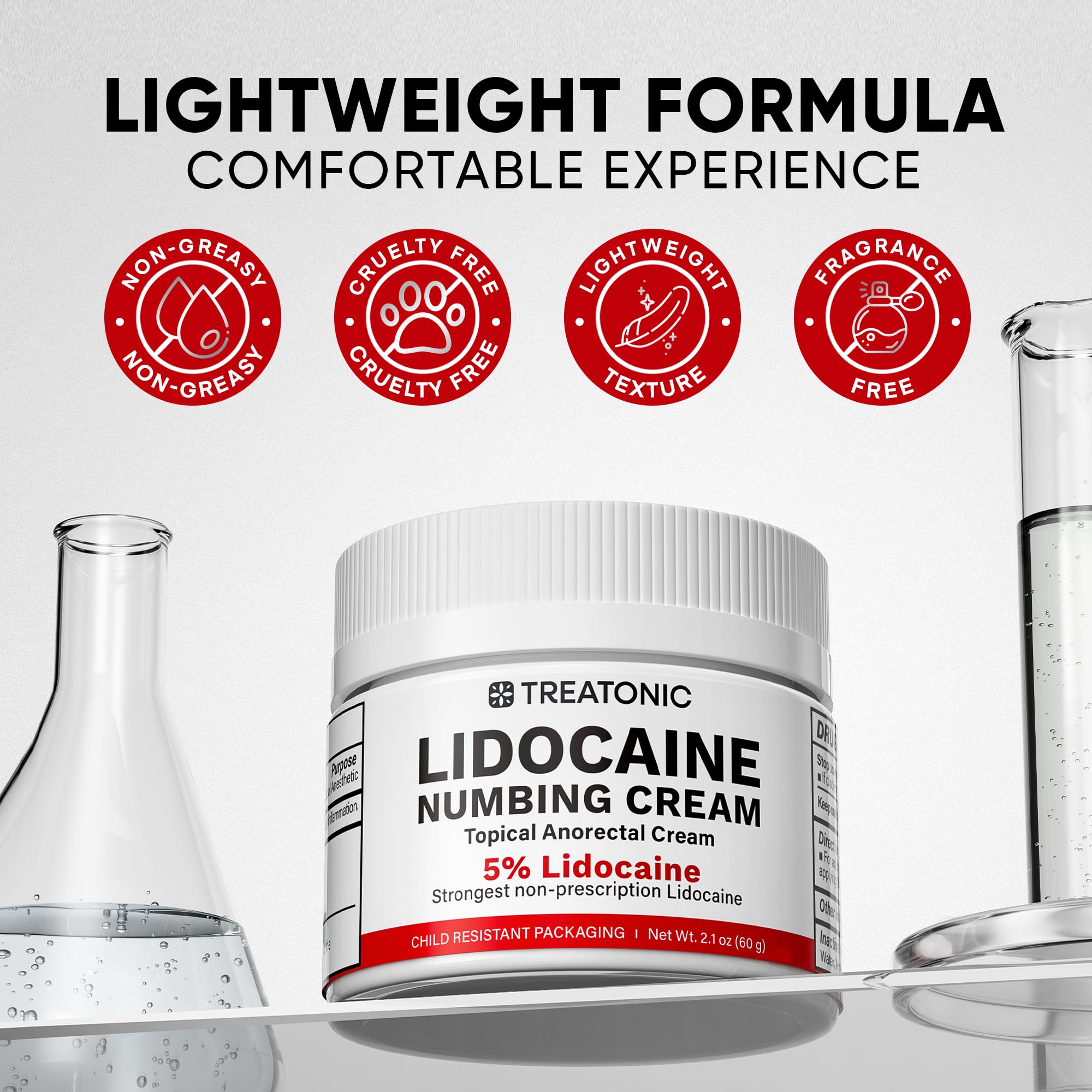 Tratonic crema lidocaína sin fragancia, adecuada para piel sensible.