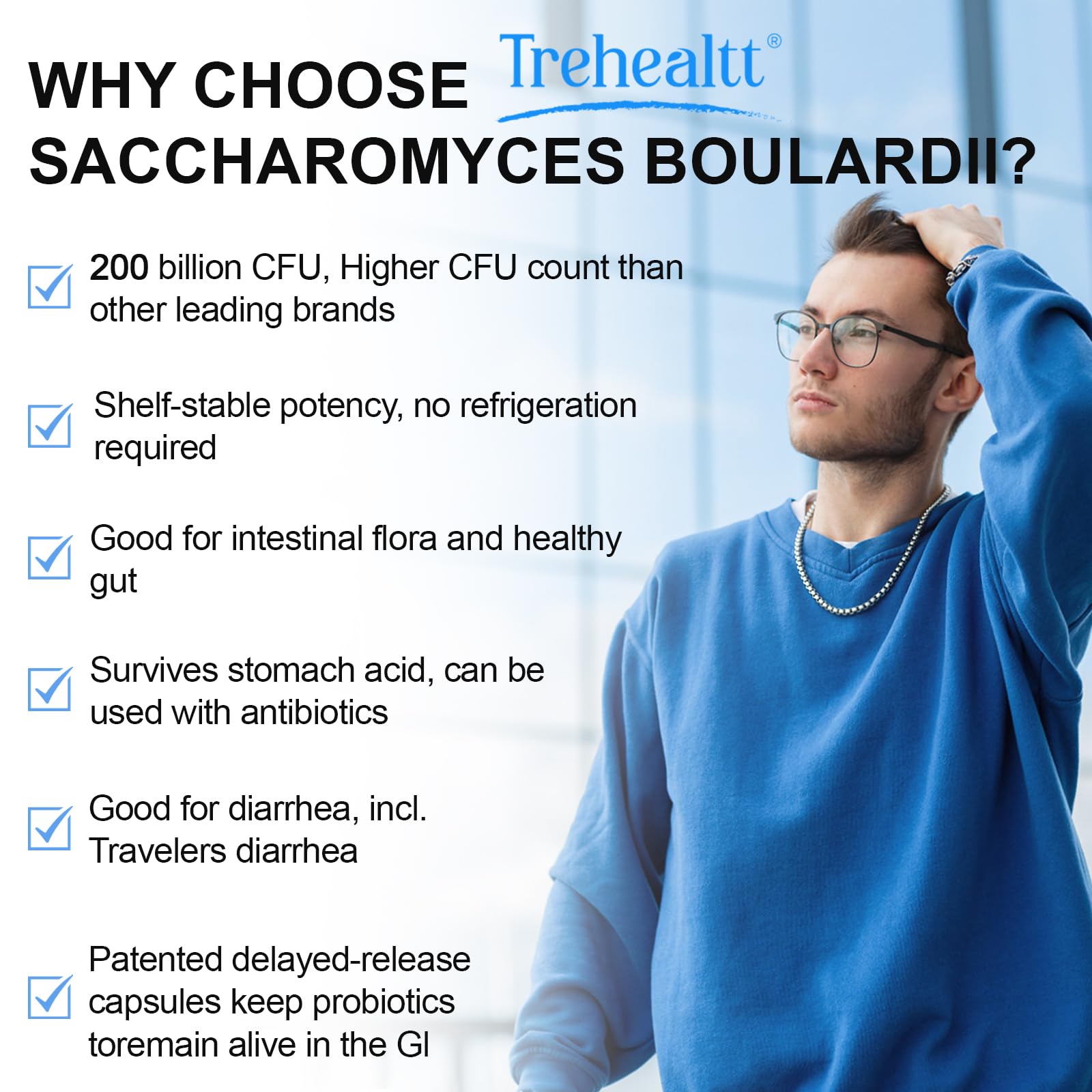 Trehealtt Saccharomyces boulardii: estudio clínico que respalda su uso para la salud intestinal.