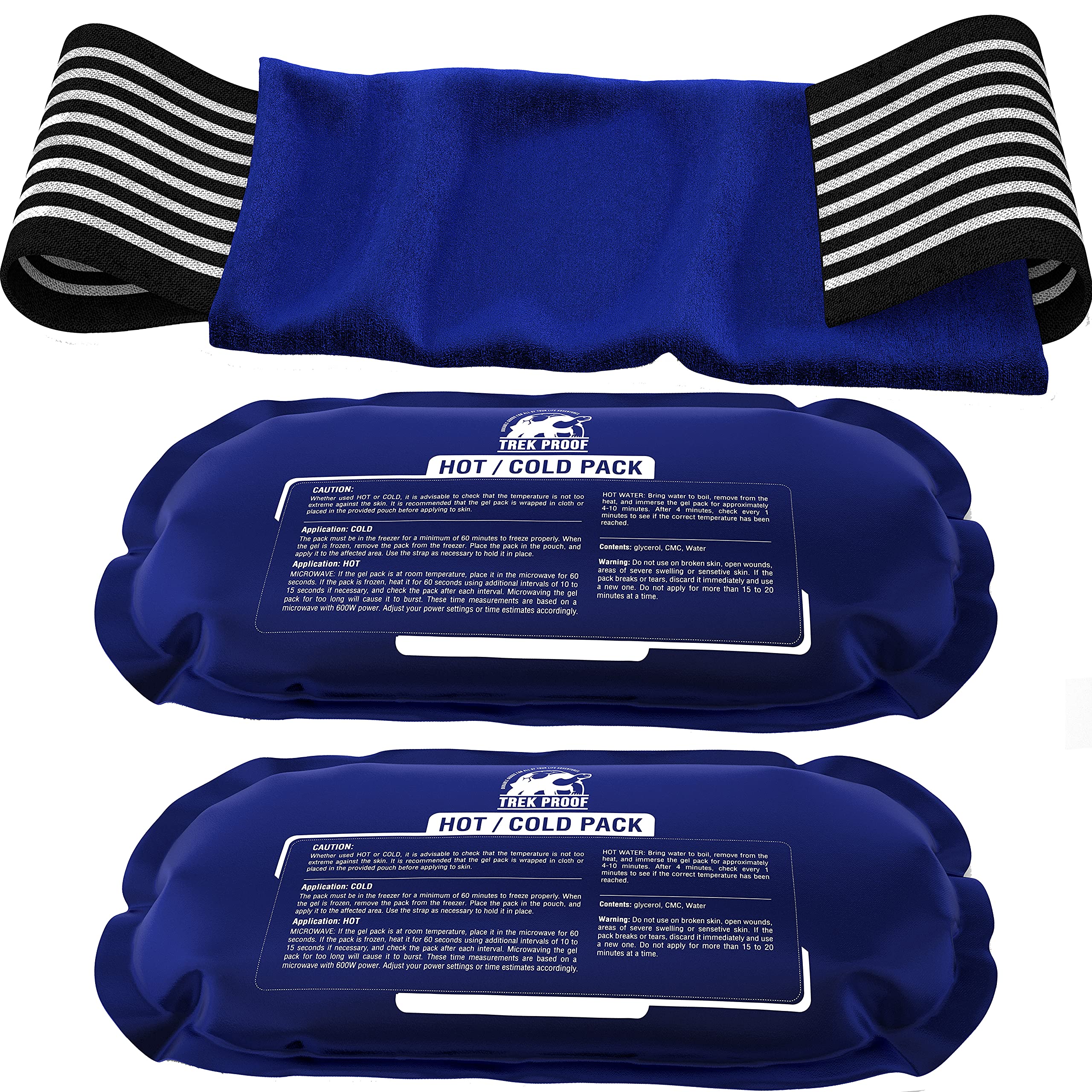 TrekProof: bolsa de frío-calor tres piezas para recuperación tras la actividad física.
