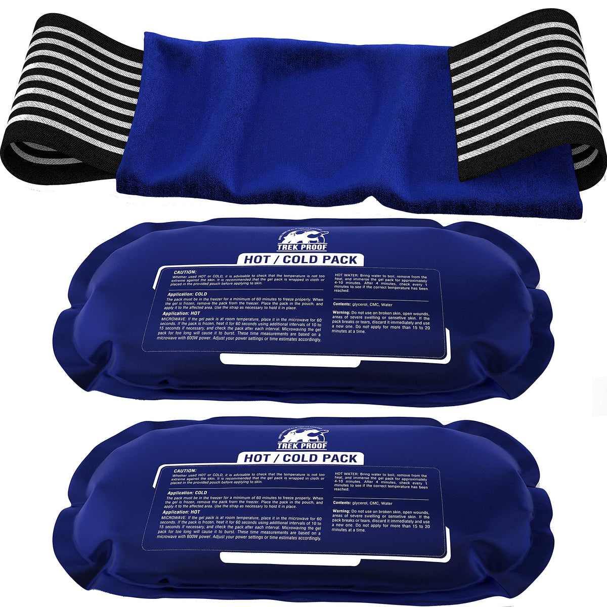 TrekProof: bolsa de frío-calor tres piezas para recuperación tras la actividad física.