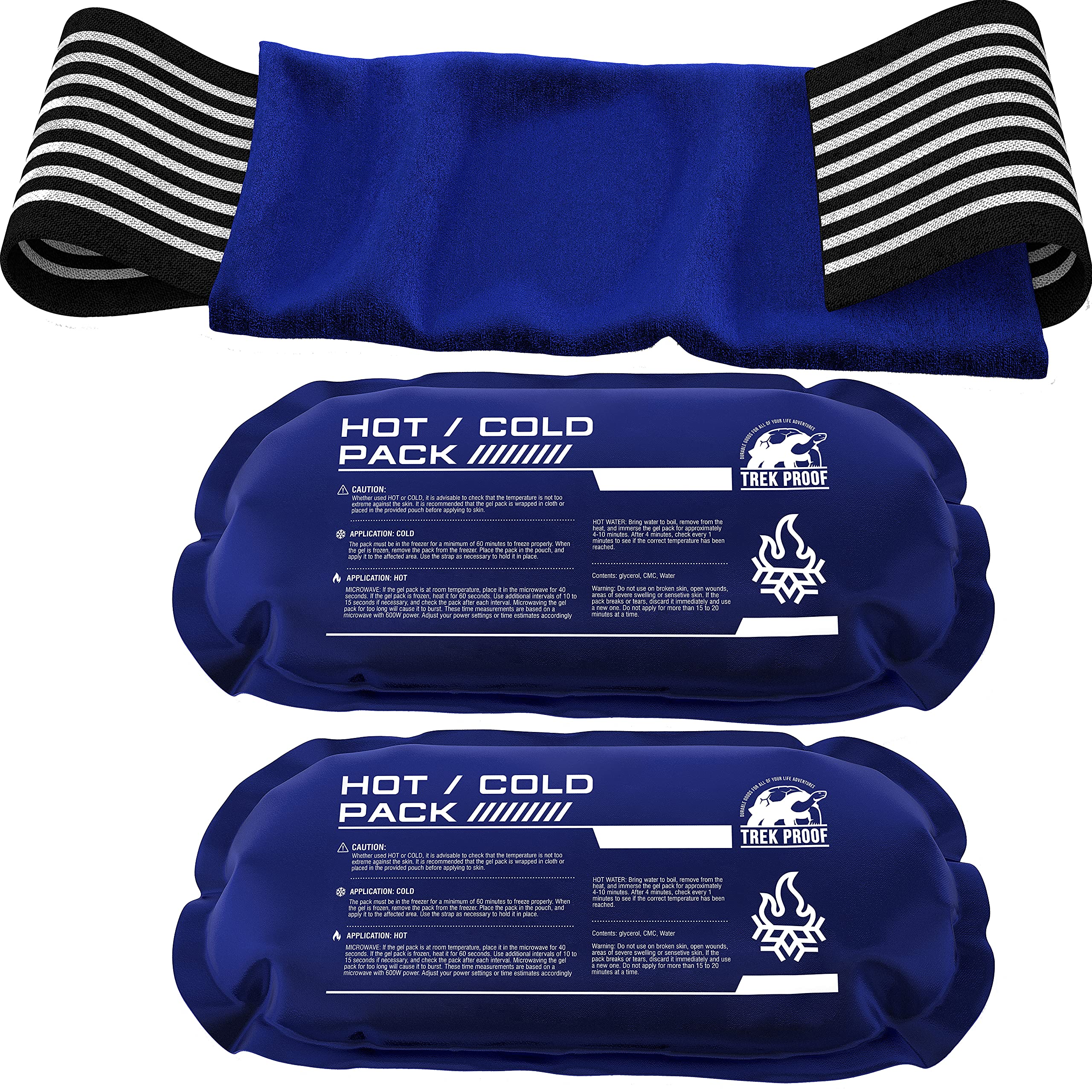 TrekProof conjunto de gel frío en caja, almacenamiento cómodo para casa.