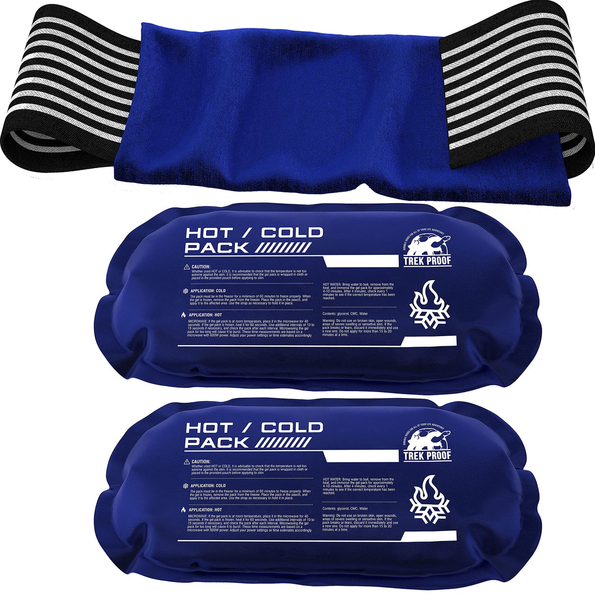 TrekProof conjunto de gel frío en caja, almacenamiento cómodo para casa.