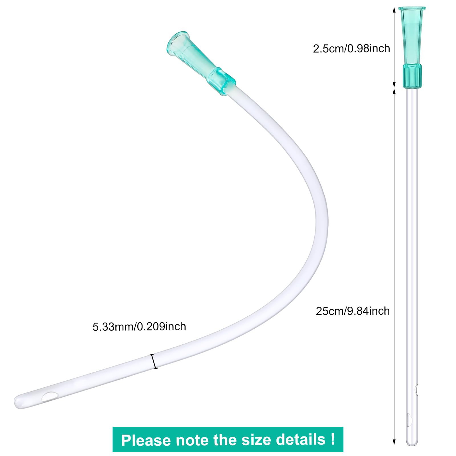 TrelaCo tubo enema PVC 14FR punta redondeada facilita el uso