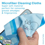 Paño TreVee gatito verde para pantallas y teléfonos