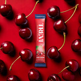 Trevi electrolitos sin azúcar, sabor cereza agria en sobre para llevar.