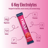 TREVI paquetes de electrolitos frambuesa 8 unidades para uso diario