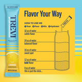 TREVI en uso con 500 ml de agua para sabor intenso.
