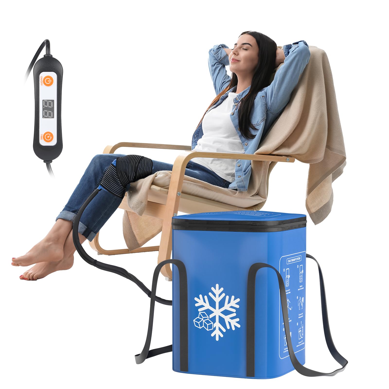 Máquina de hielo Trewf para rodilla 19qt, silenciosa y apta para uso en casa.
