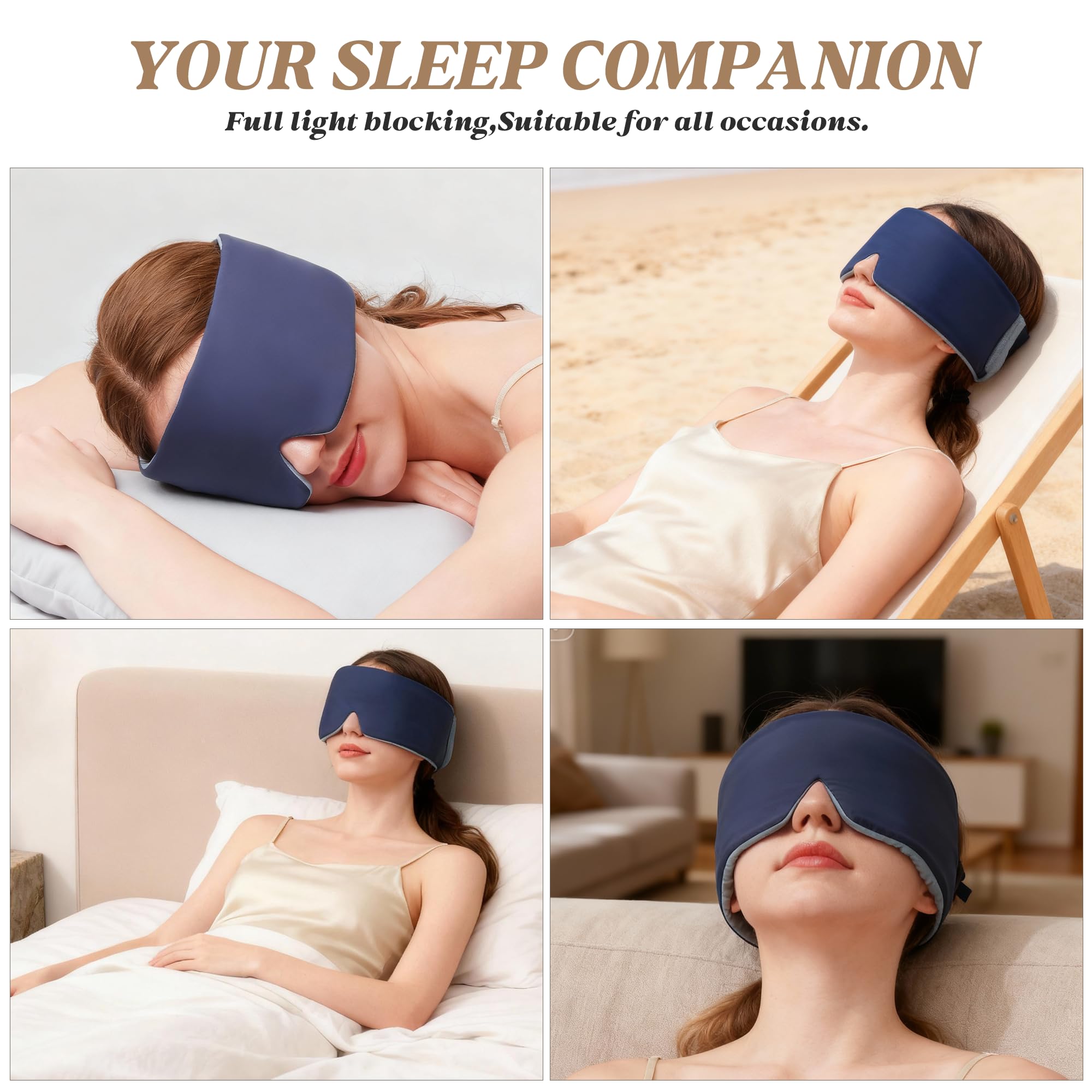 Tri-tra mascarilla para dormir regalo elegante en caja de lujo.