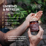 TRIBE ORGANICS Ashwagandha KSM66: cápsulas con vaso de agua para consumo cómodo