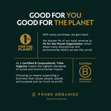 TRIBE ORGANICS Melena de León, apoyo potencial para enfoque diario.