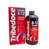 Tribedoce B-12 Complex en botella, formulación clara para energía diaria.