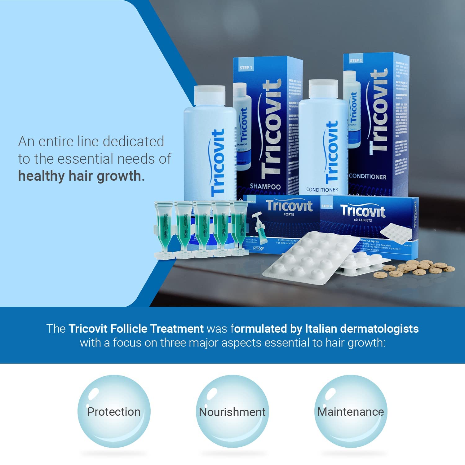 Tricovit tabletas 60: suministro diario para cabello y uñas