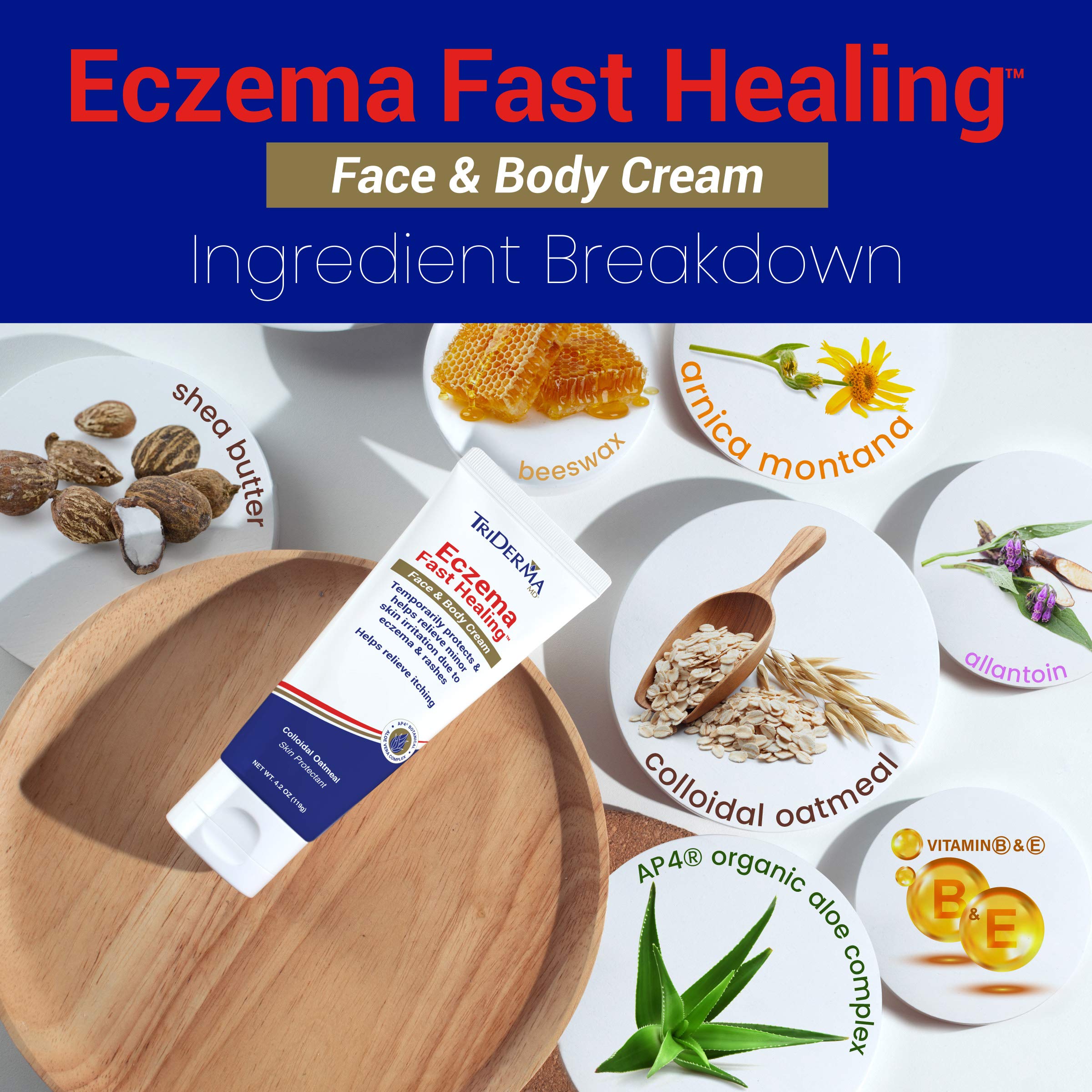 TriDerma crema para dermatitis atópica ingredientes aloe para nutrición suave de la piel