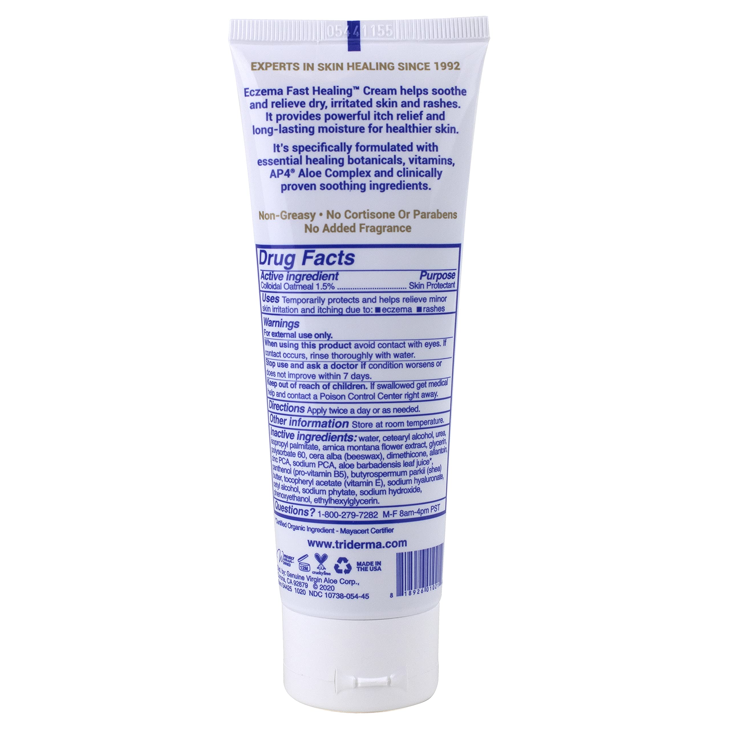 TriDerma crema para dermatitis atópica presentación de dos unidades y almacenamiento cómodo
