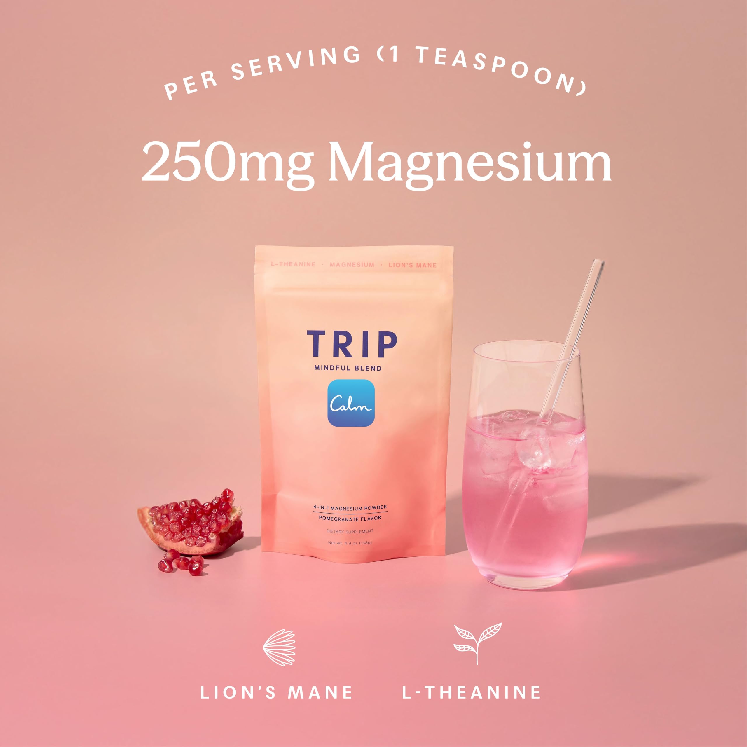 TRIP Magnesio glicinato cucharita de medida incluida para dosificación precisa.