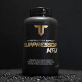 Troponin Suppressor Max GDA: cápsulas visibles en frente para dosificación rápida.