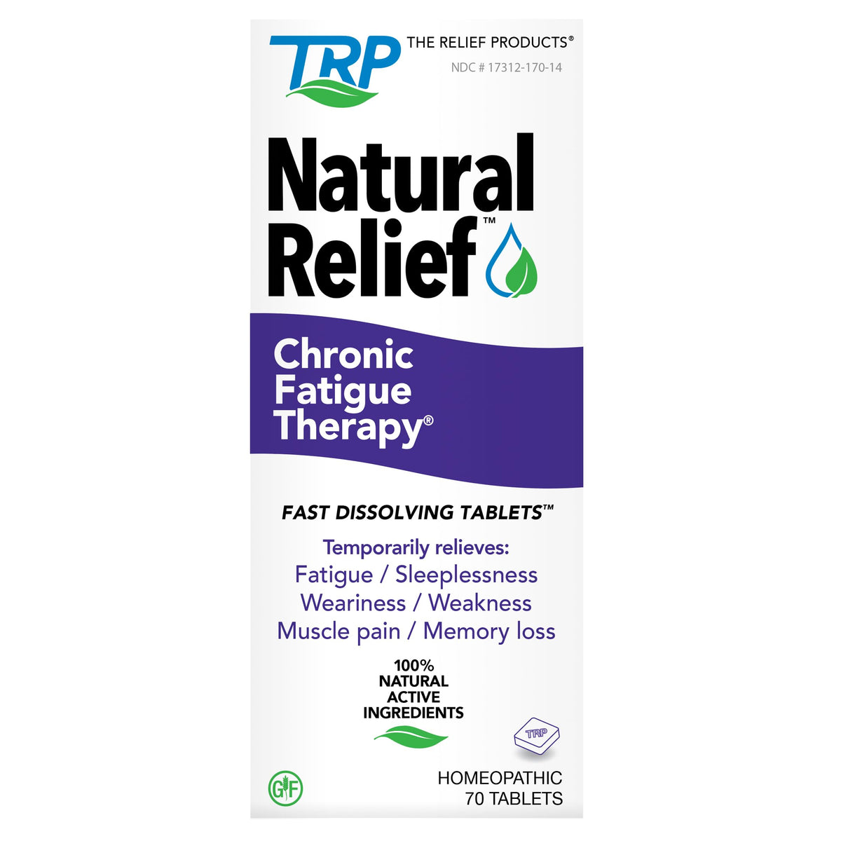 TRP The Relief Products: bote con tabletas de disolución rápida para apoyo diario.