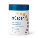 TRŪSPAN Tru Protect muestra la botella con cápsulas de pterostilbeno para uso diario