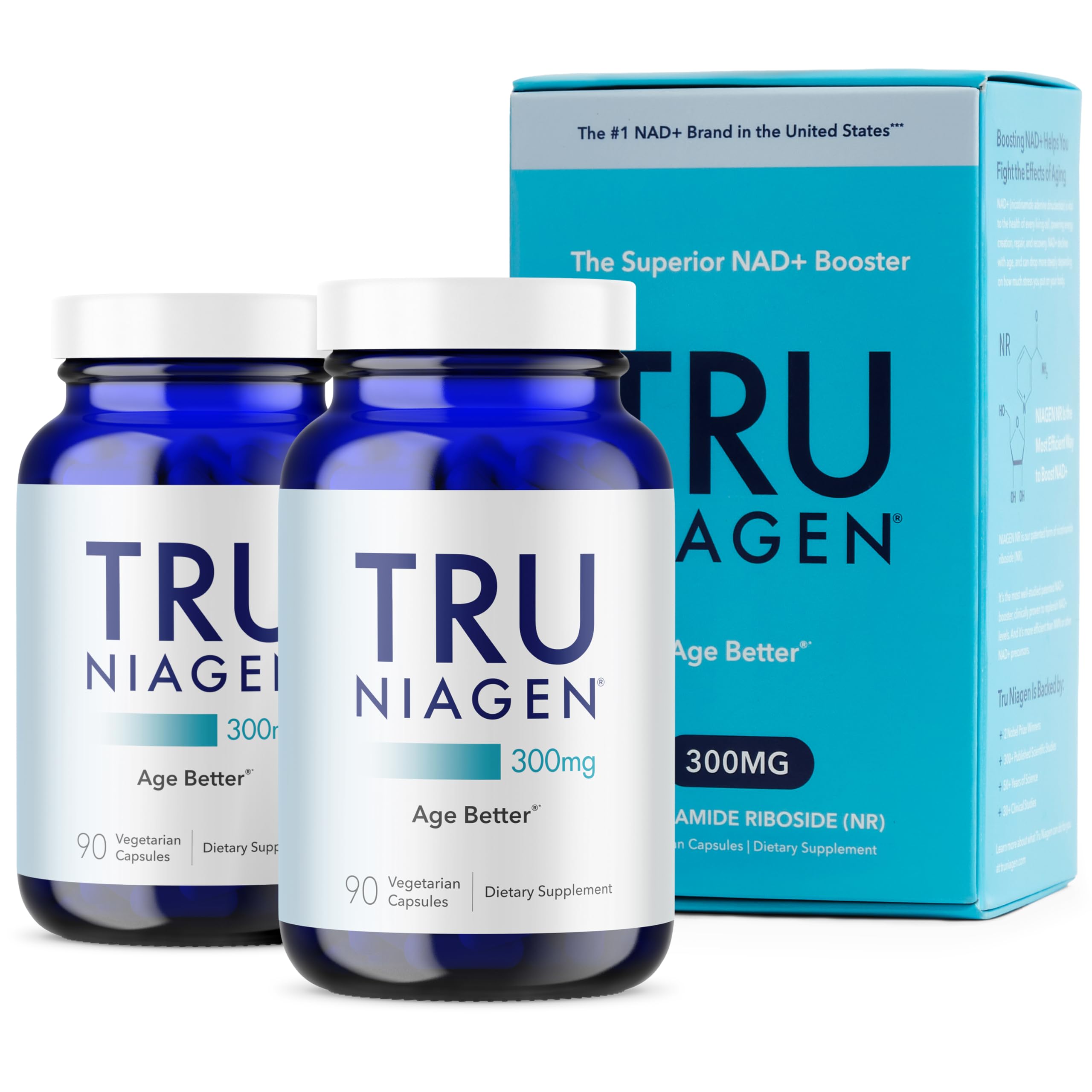 TRU NIAGEN cápsulas 300mg NAD para energía celular diaria.