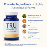 TRU NIAGEN Immune: etiqueta frontal destacada para la defensa inmune diaria