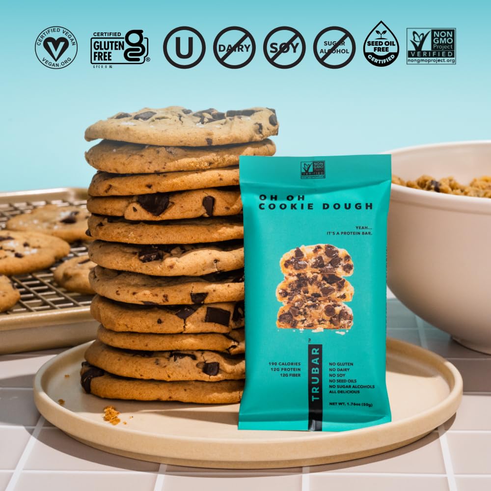 TRUBAR Oh Oh Cookie Dough diseño de envase atractivo.