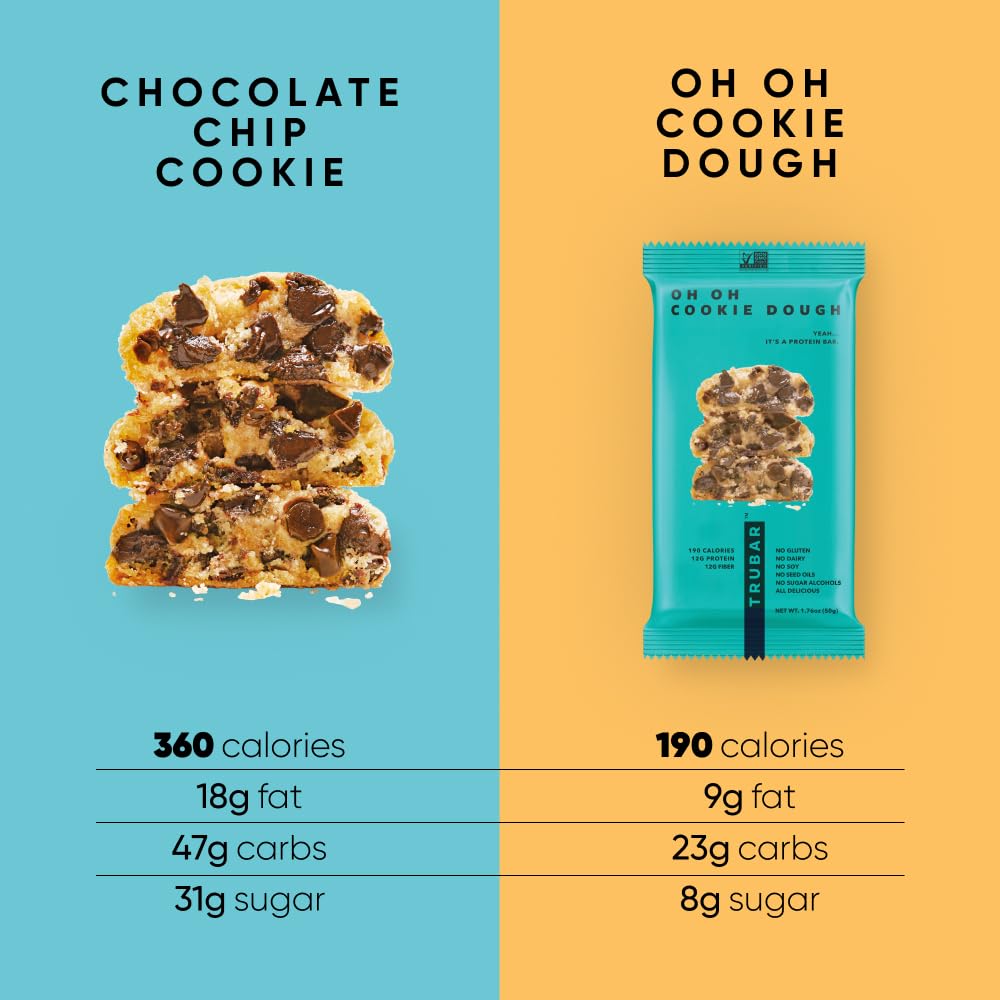 TRUBAR Oh Oh Cookie Dough ingredientes simples visibles y confiables.