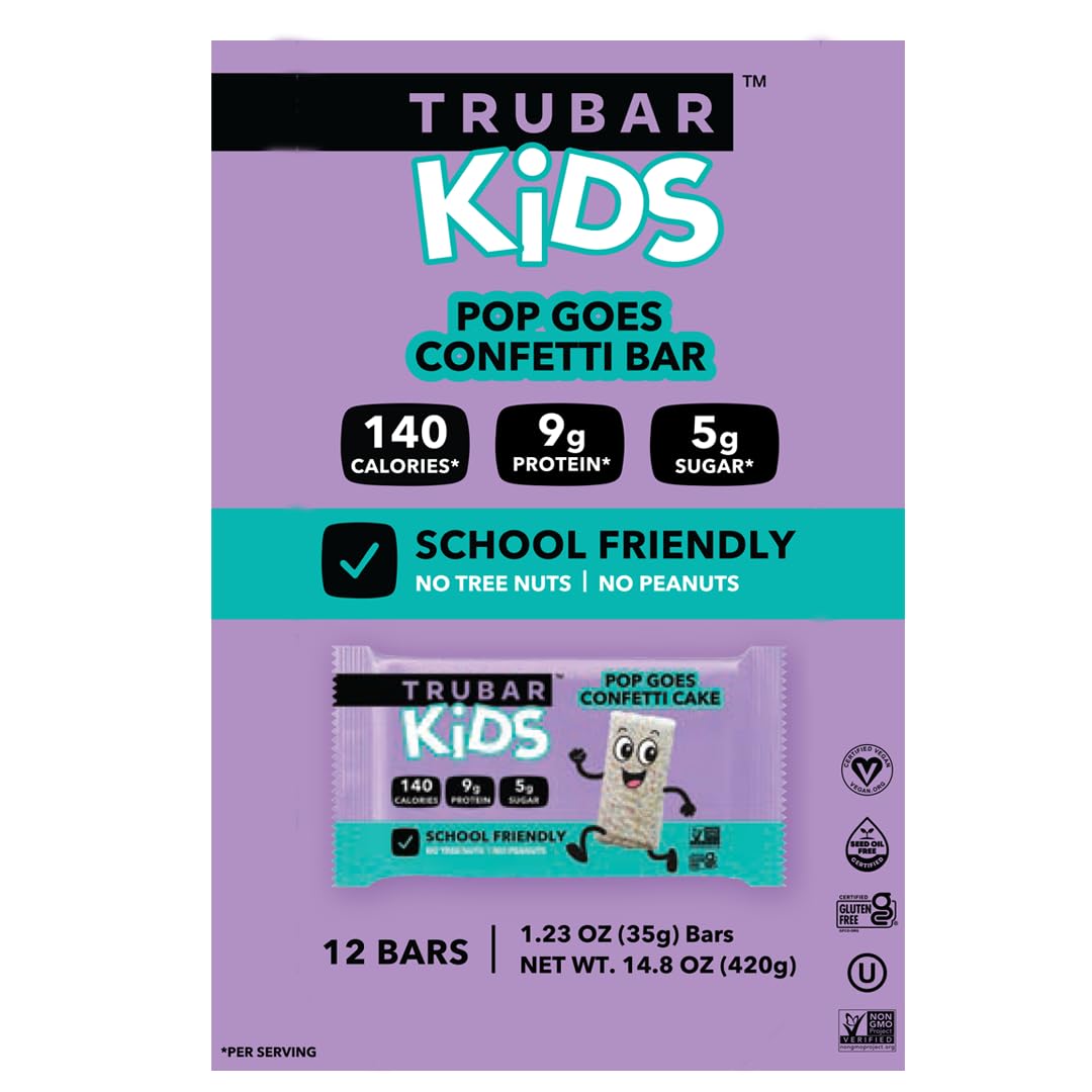 Barra TRUBAR Kids Pop Goes Confetti en bolsa individual para mochila