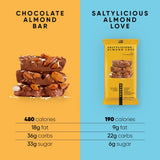 TRUBAR Saltylicious Almond Love envase: presentación práctica para llevar donde quieras.