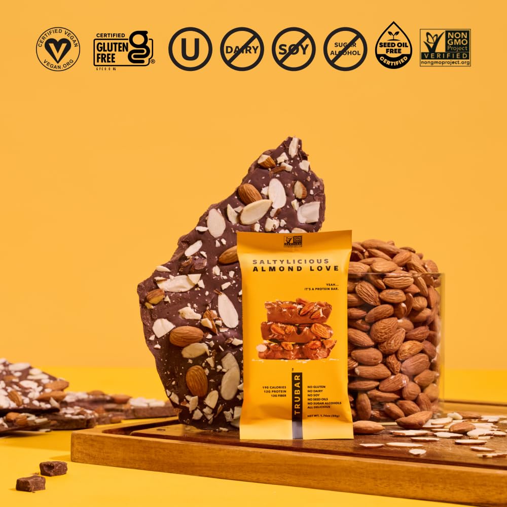 TRUBAR Saltylicious Almond Love media-porcion: ayuda a controlar la ingesta con porciones definidas.