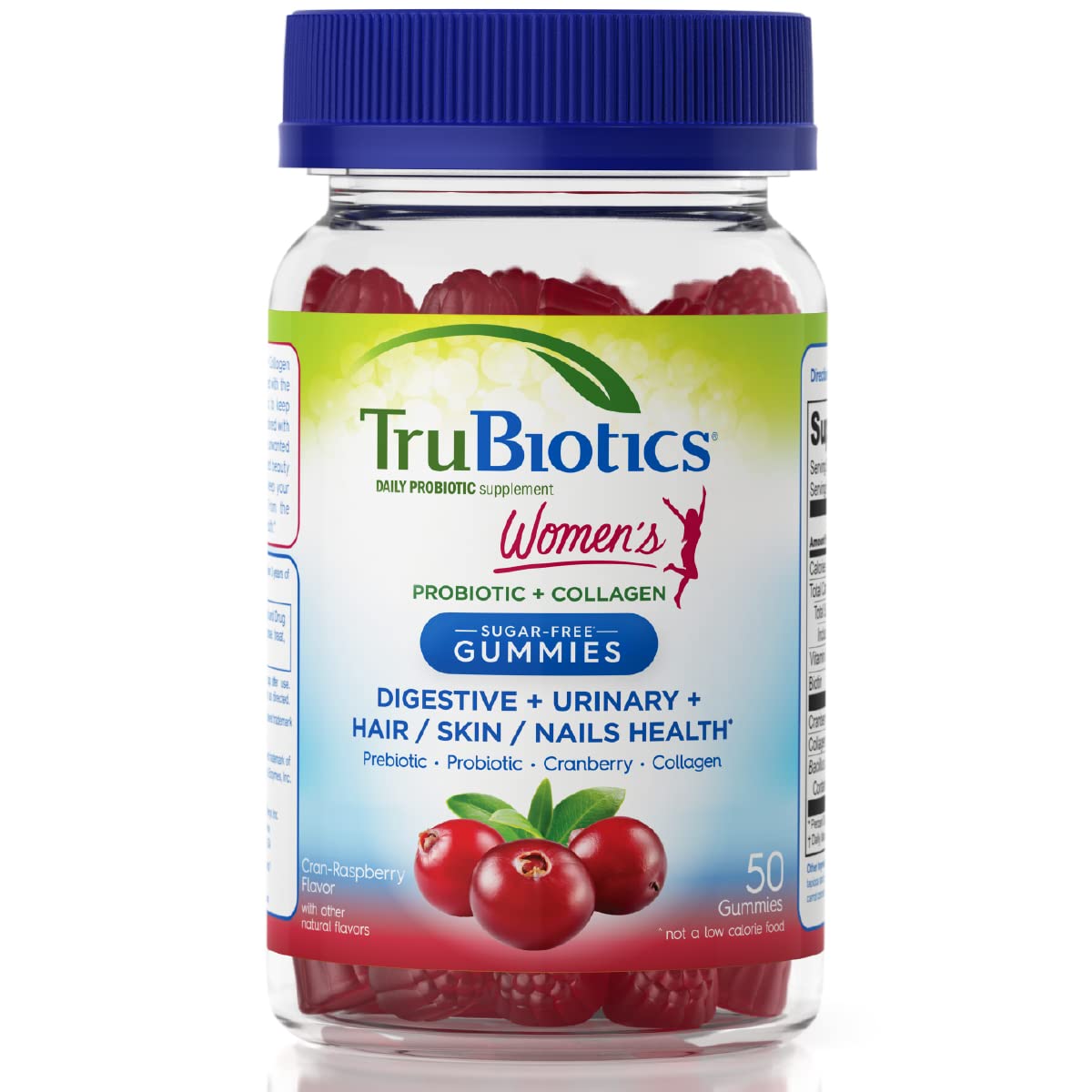 TruBiotics gomitas probióticas con colágeno en botella para cuidado diario