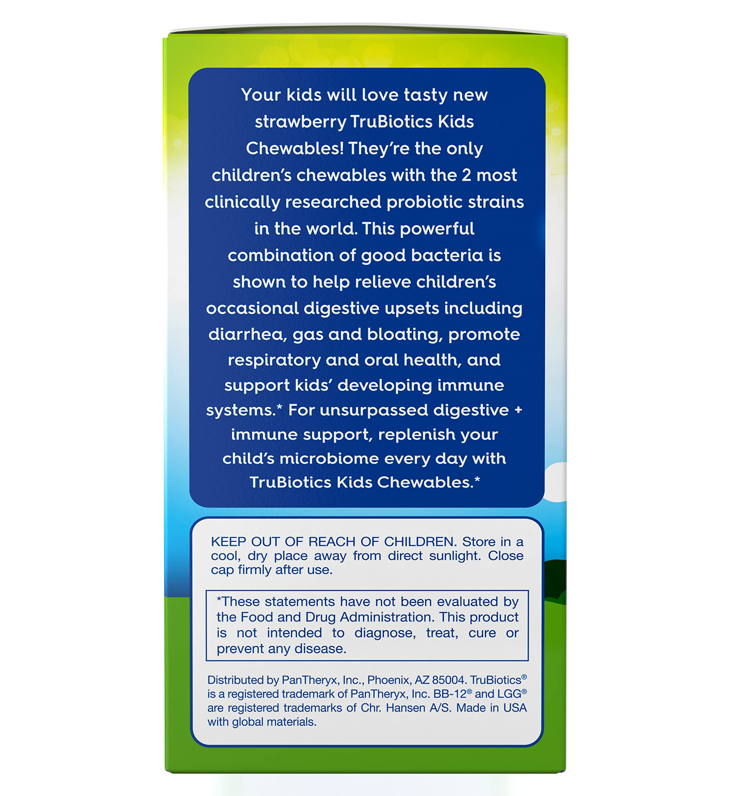 TruBiotics para niños: cepas LGG y BB-12 para inmunidad general.