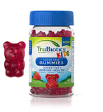 TruBiotics para niños, gomitas de fresa en botella, apoyo digestivo posible.