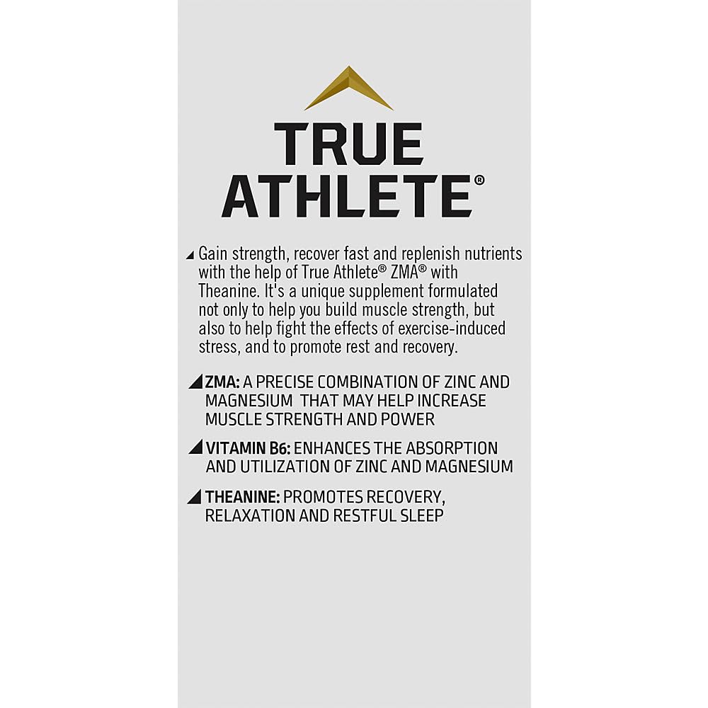 True Athlete ZMA Theanine: información nutricional para entender cada dosis