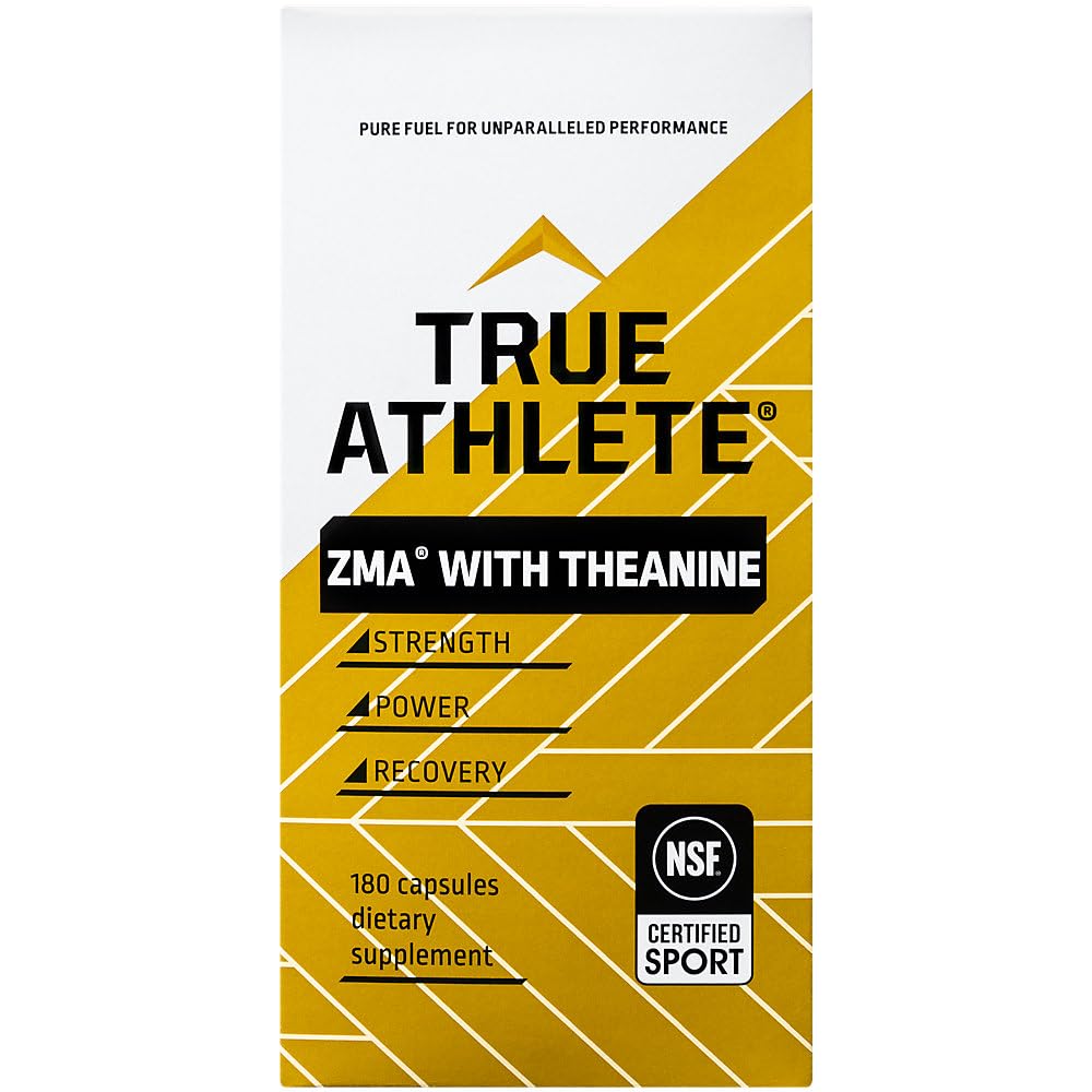 True Athlete ZMA Theanine: imagen de ingredientes clave y beneficios potentes