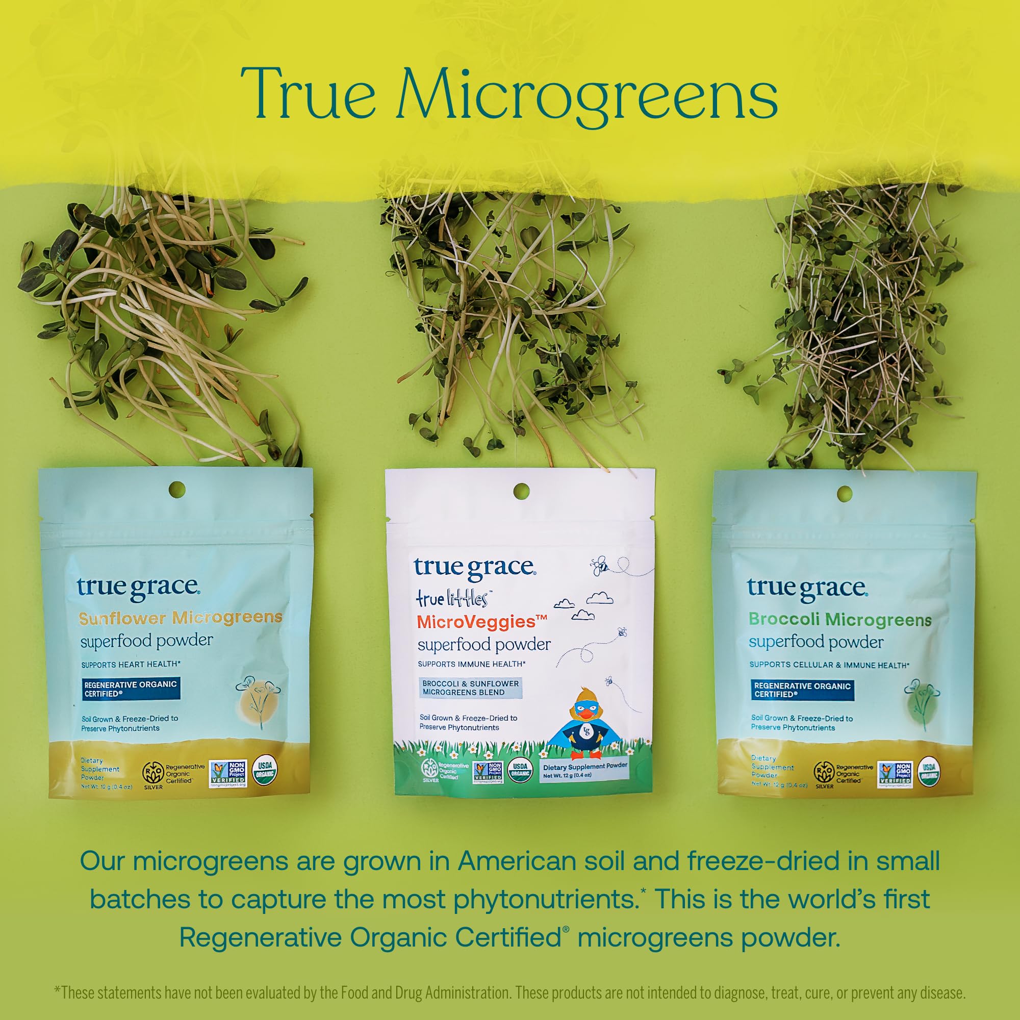 True Grace Broccoli Microgreens uso fácil en comidas rápidas