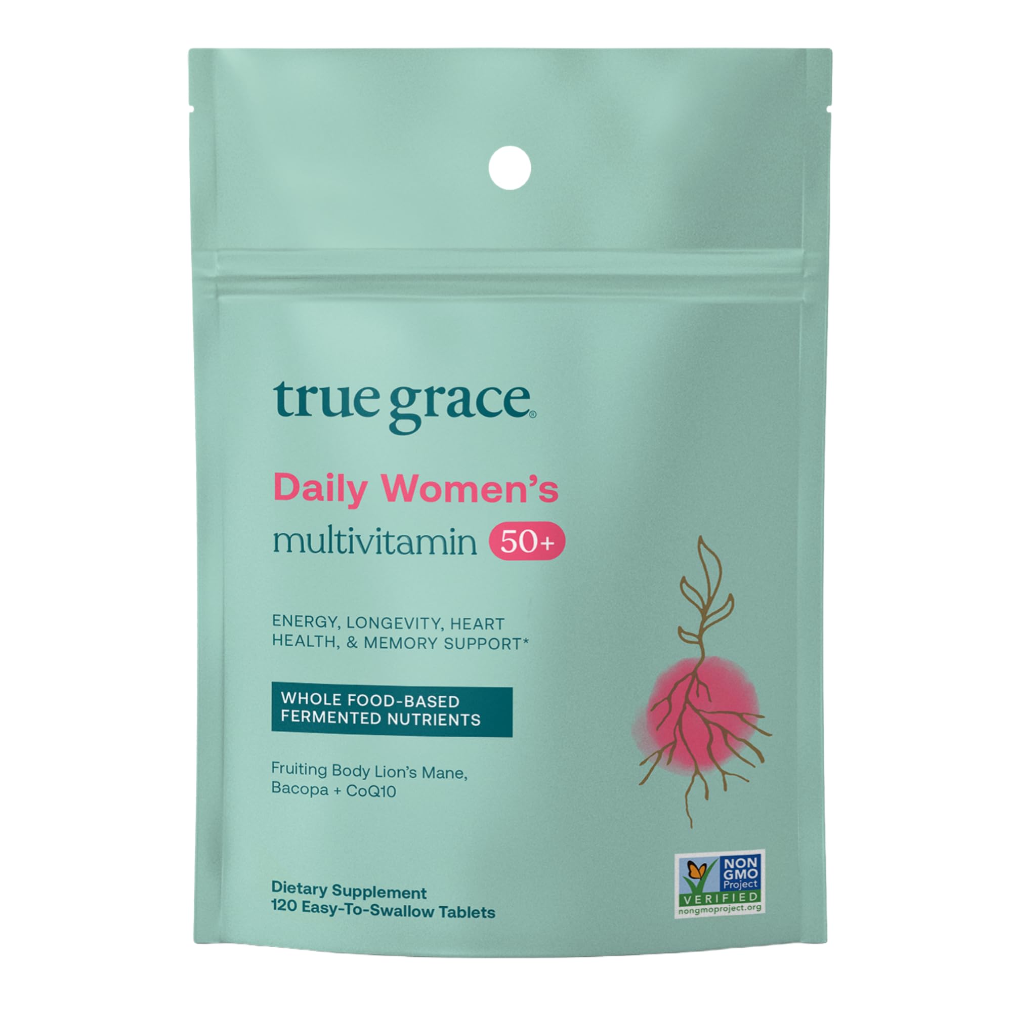 Multivitamínico diario True Grace para mujeres: tabletas fáciles de tragar, uso diario cómodo