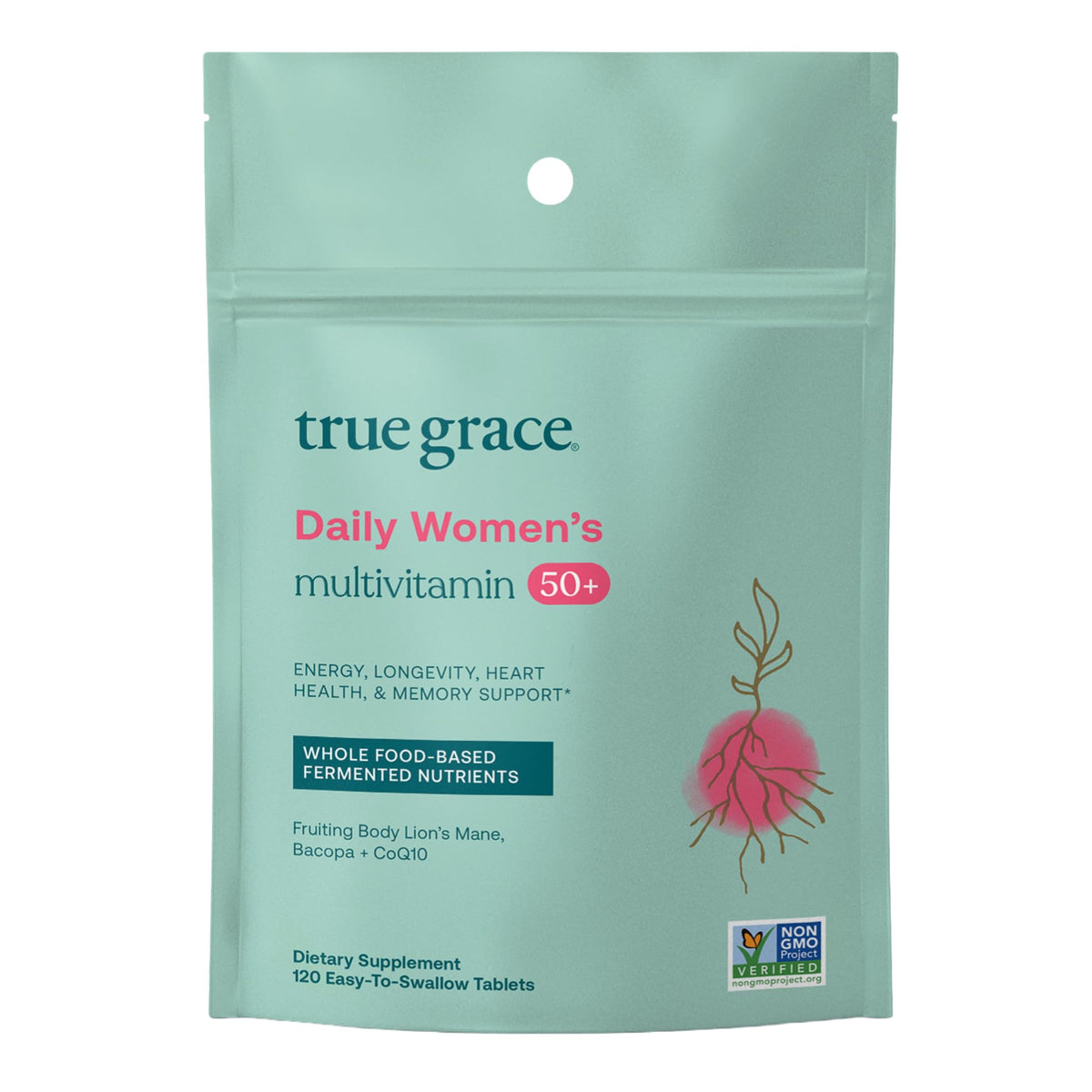 Multivitamínico diario True Grace para mujeres: tabletas fáciles de tragar, uso diario cómodo