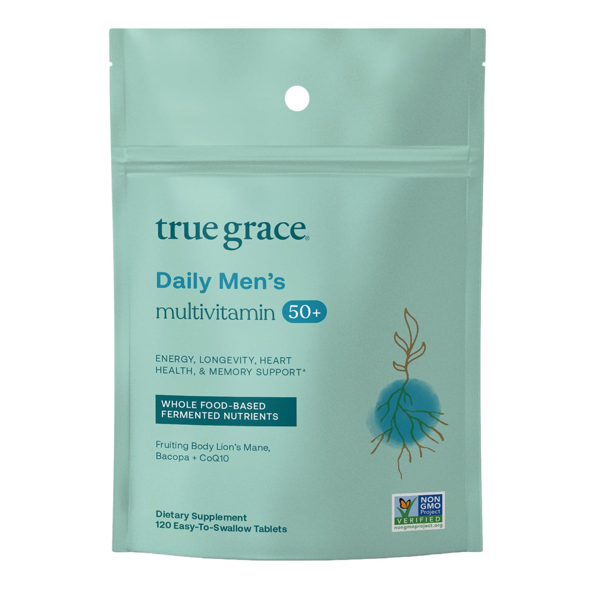 Envase True Grace Diario Multivitamin 50+ para uso diario.
