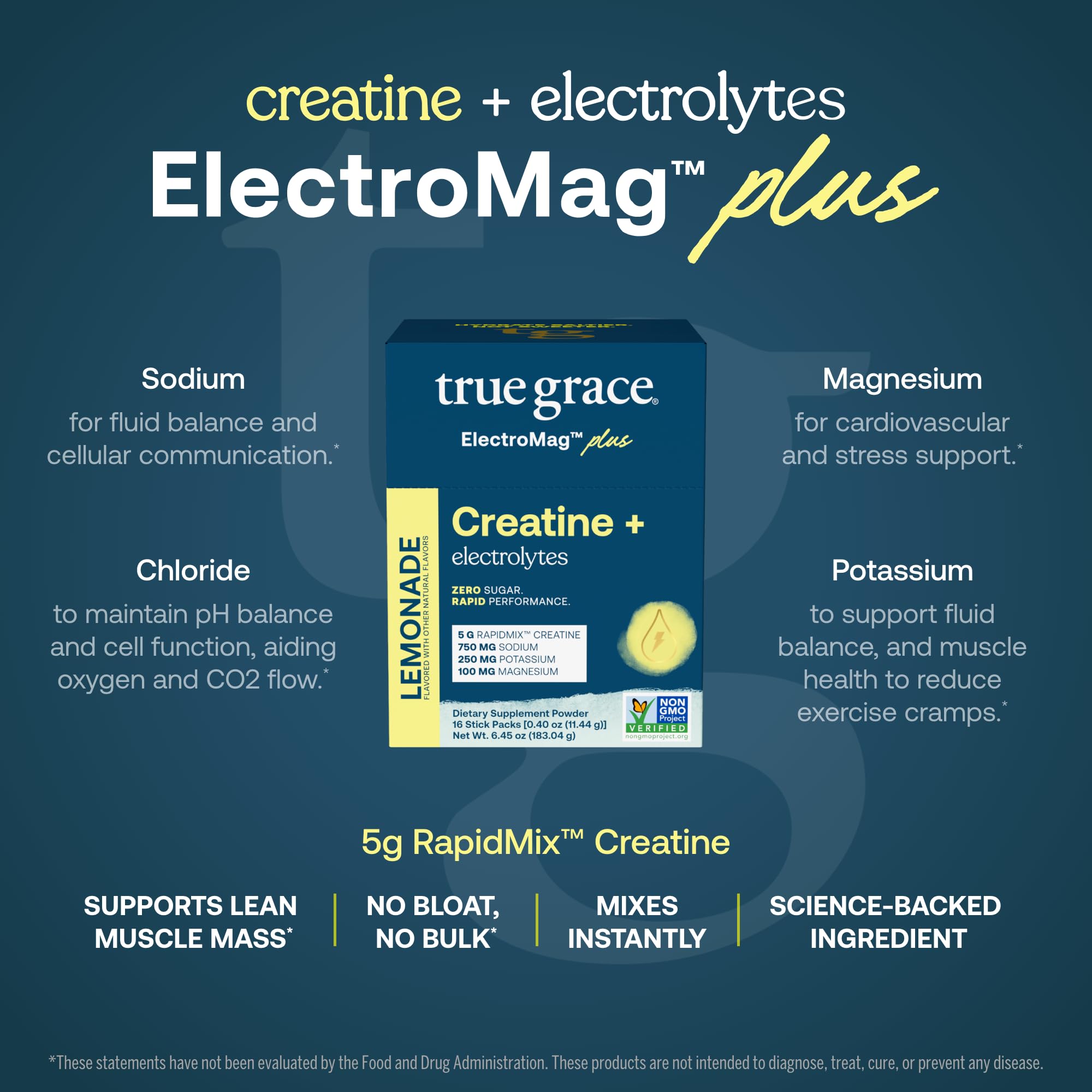 True Grace ElectroMag limón, color refrescante para rendimiento diario.