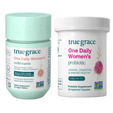 True Grace: botella de multivitaminas femeninas para uso diario.