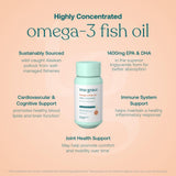 Etiqueta orgánica sin gluten y sin soja de True Grace Omega-3