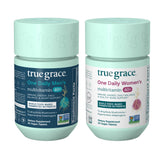 True Grace Hombre Multivitamínico 40+ en botella frontal, apoyo diario para bienestar