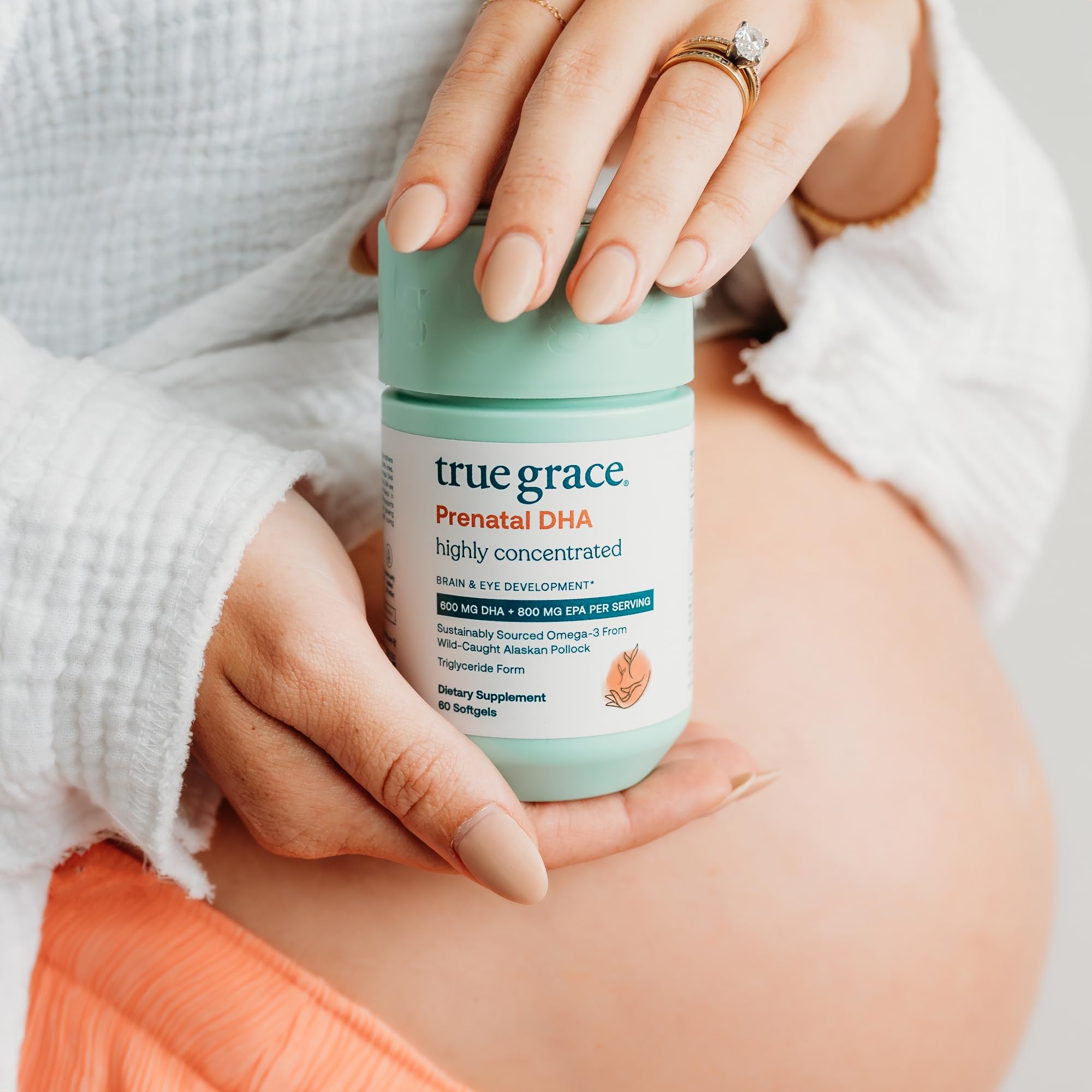 True Grace Prenatal DHA: envase reciclable que acompaña un estilo de consumo responsable.